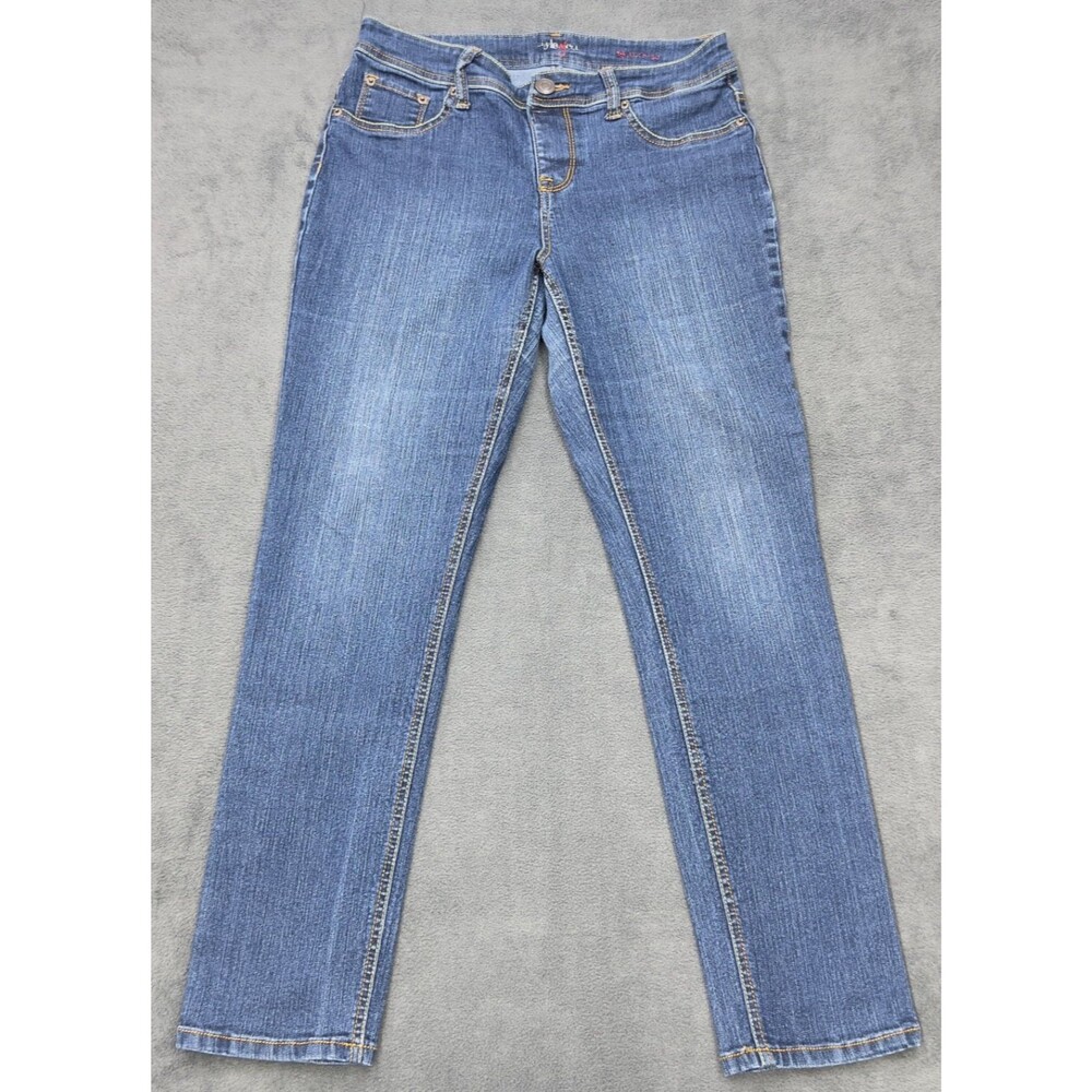 Style & Co. Women’s Blue Jeans Size S Small Straight Leg Mid‎ Rise Stretch Denim